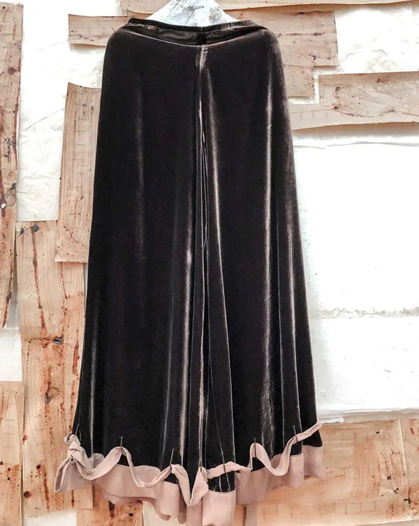 MUTEDANCE (burgundy velvet wide-leg pants) MD19SS05